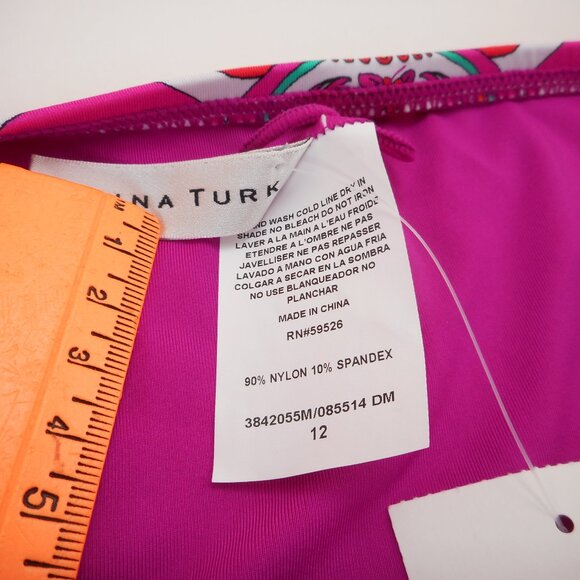 NWT Trina Turk Two-Piece Bikini Set Size 12 Hawaiian Garden Print Halter Tie - Picture 12 of 12